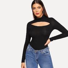 Shein Cutout Front Thumb Hole T-shirt