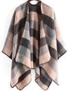 Shein Colour Plaid Loose Cpae Cardigan