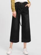 Shein D-ring Belt Wide Leg Jeans