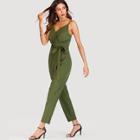 Shein Self Tie Waist Pleated Detail Jumpsuit