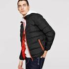 Shein Men Contrast Trim Ruffer Coat