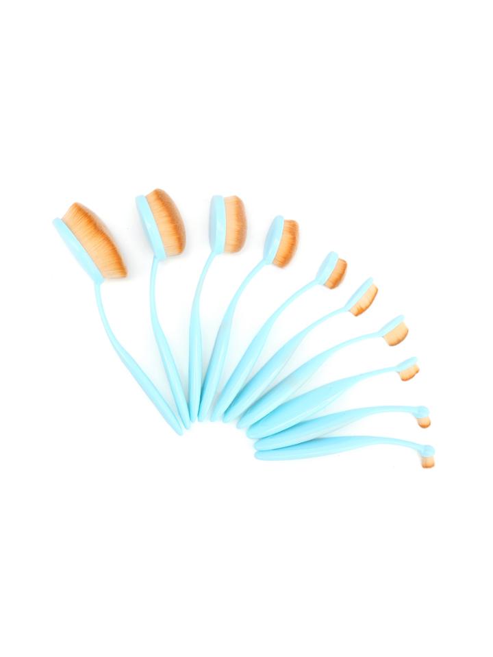 Shein 10pcs Contrast Bristle Brush Set
