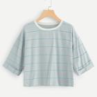 Shein Roll Up Striped Tee