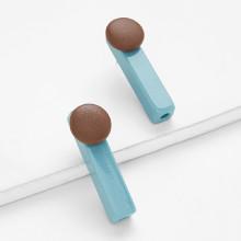 Shein Round And Bar Stud Earrings