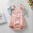 Shein Toddler Girls Rabbit Ears Decoration Embroidered Jumpsuit