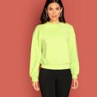 Shein Mock Neck Solid Pullover