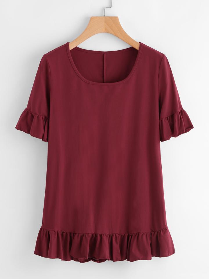 Shein Frill Trim T-shirt