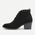 Shein Plain Lace-up Ankle Boots