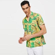 Shein Men Tiger & Tree Print Shirt