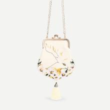 Shein Flower Embroidery Chain Pouch