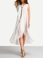 Shein Ruffled Asymmetric Sleeveless Dress