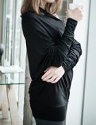 Shein Black Off The Shoulder Loose T-shirt