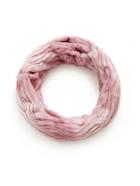 Shein Faux Fur Striped Infinity Scarf