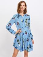 Shein Mixed Print Fit & Flare Shirt Dress