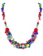 Shein Beautiful Colorful Small Beads Necklace For Womem