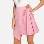 Shein Knot Front Wrap Skirt
