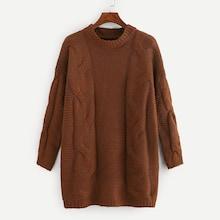 Shein Cable Knit Longline Jumper