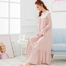 Shein Embroidery Mesh Yoke Flounce Trim Night Dress