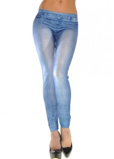 Rosewe Blue Zip Closure Pocket Design Leggings