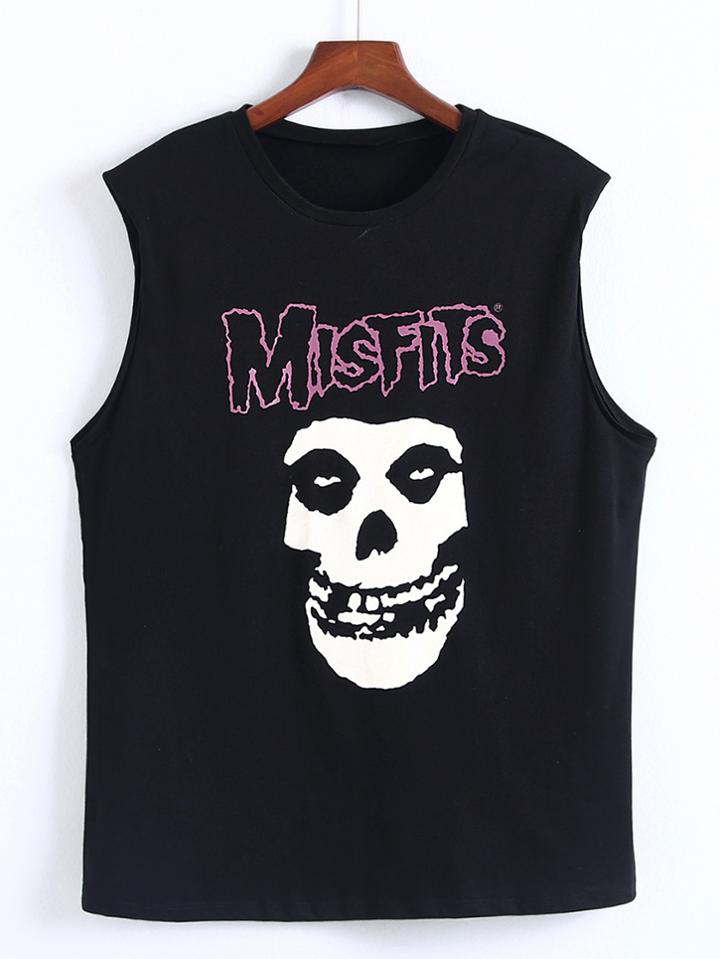 Shein Graphic Print Sleeveless T-shirt