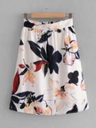 Shein Ink Painting Florals Skirt
