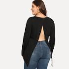 Shein Plus Split Back Tee