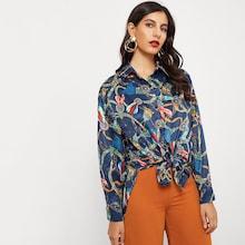 Shein Graphic Print Single Breasted Shirt
