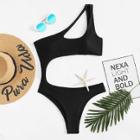 Shein One Shoulder Cut-out Swimsuit
