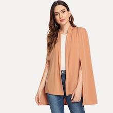 Shein Split Sleeve Solid Cape