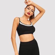 Shein Mesh Insert Crop Cami Top