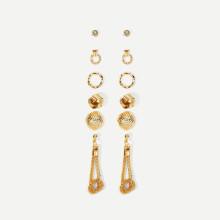 Shein Ring & Ball Design Stud Earring Set