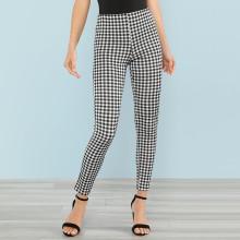 Shein Gingham Print Skinny Leggings