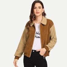Shein Drop Shoulder Zip Front Jacket