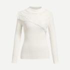 Shein Lace Applique Slim Fitted Ribbed Jumper