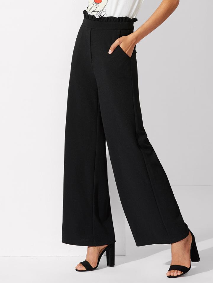 Shein Frill Waist Wide Leg Pants