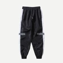 Shein Men Contrast Panel Drawstring Pants