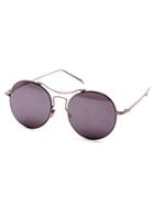 Shein Silver Frame Double Bridge Sunglasses
