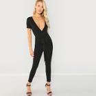 Shein Plunging Neck Form Fitting Jumpsuit