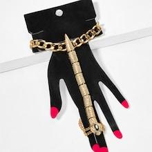 Shein Snake Design Bracelet With Linked Finger