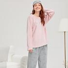 Shein Eyelash Embroidered Fluffy Pj Set With Eye Mask