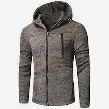 Shein Men Space Dye Zip Up Hooded Sweatshirt