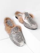 Shein Fur Lined Loafer Slippers
