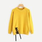 Shein Lace Up Sweater