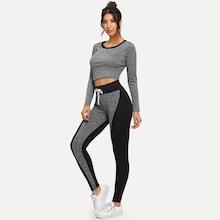 Shein Contrast Trim Top With Leggings