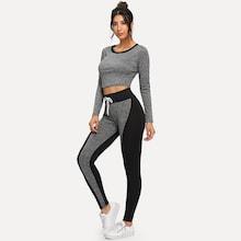 Shein Contrast Trim Top With Leggings