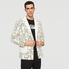 Shein Men Allover Letter Print Blazer