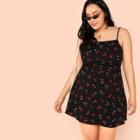 Shein Plus Allover Cherry Print Cami Dress