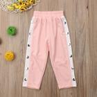 Shein Toddler Girls Button Side Pants