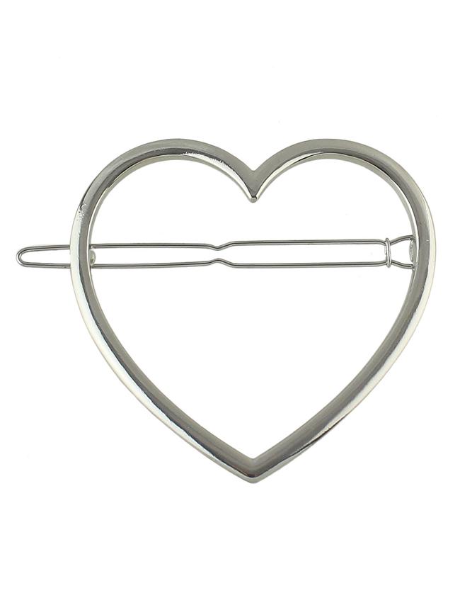 Shein Silver Plated Heart Shape Hair