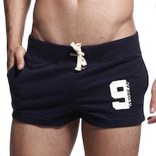 Shein Men Number Print Drawstring Waist Shorts
